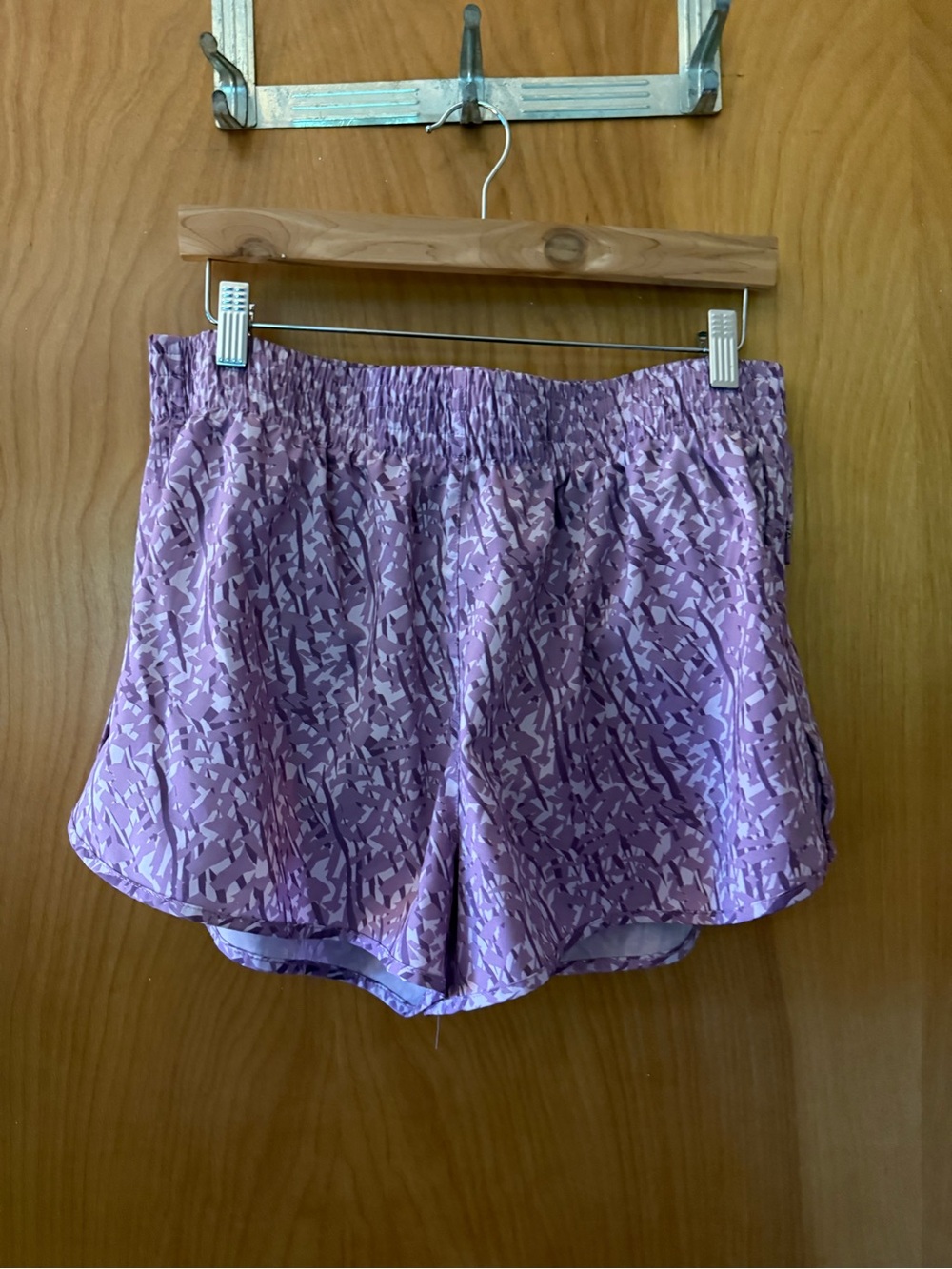 Asics Lavender Purple Patterned Athletic Shorts